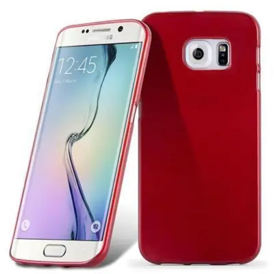 CADORABO Ohišje, združljiv s Samsungom v rdeči barvi, narejen iz fleksibilnega silikona TPU v brušenem dizajnu