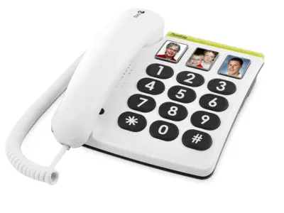 Telefonski fijo doro telefon enostavno 331ph 1 blanco