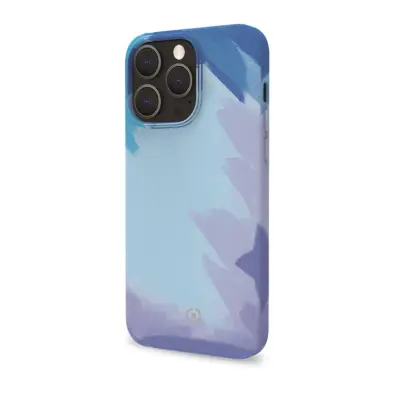 Celly Cover Watercolor iPhone 13 Pro Azul