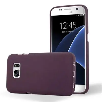 Cadorabo Case, združljiv s Samsungom v Frost Bordeaux Purple - zaščitni pokrov iz fleksibilnega silikona TPU