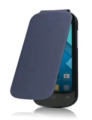 Protector Funda Flip Cover Alcatel C3 Grey