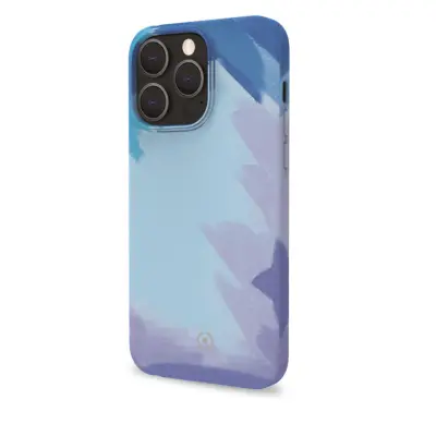 Celly Cover Watercolor iPhone 13 Pro Max Azul