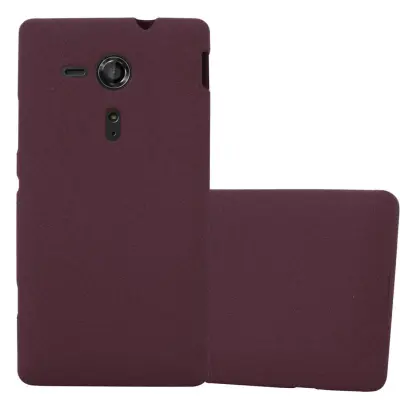 Cadorabo Case, združljiv s Sonyjem v Frost Bordeaux Purple - zaščitni pokrov iz fleksibilnega silikona TPU