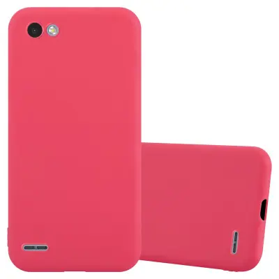 CADORABO Ohišje, združljiv z LG v Candy Red - Zaščitni pokrov iz fleksibilnega silikona TPU