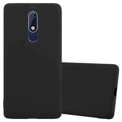 Cadorabo Case, združljiv z Nokia v Candy Black - Zaščitni pokrov iz fleksibilnega silikona TPU