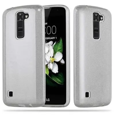 Cadorabo Case, združljiv z LG v Stardust Silver - TPU silikon in trdi zaščitni pokrov pri oblikovanju bleščic
