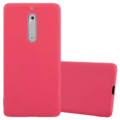 CADORABO Ohišje, združljiv z Nokia v Candy Red - Zaščitni pokrov iz fleksibilnega silikona TPU