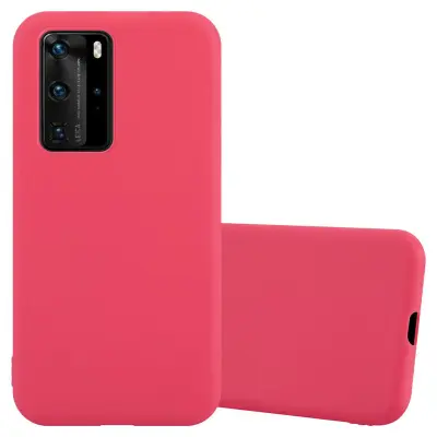Cadorabo Case, združljiv s Huawei v Candy Red - Zaščitni pokrov, narejen iz fleksibilnega silikona TPU