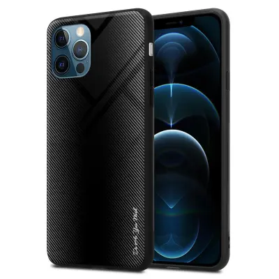 CADORABO Ohišje, združljiv z Apple - Stripe Optics v Opal Black - Zaščitni pokrov iz silikona TPU in hrbta iz kaljenega stekla