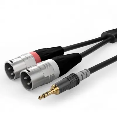 Sommer Cable HBA-3SM2-0150 avdio adapterski kabel [1x XLR vtič 3-polni - 1x 3\,5 mm banana moški konektor] 1.50 m črna