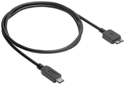 Akyga USB kabel  USB-mikro-B 3.0 vtič \, USB-C® vtič 1.00 m črna  AK-USB-44