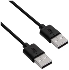 Akyga USB kabel  USB-A vtič\, USB-A vtič 1.80 m črna  AK-USB-11