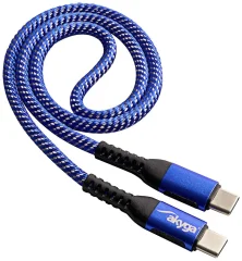 Akyga USB kabel  USB-C® vtič\, USB-C® vtič 0.50 m modra  AK-USB-36