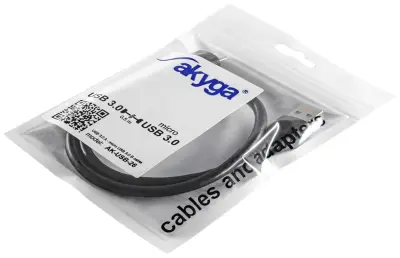 Akyga USB kabel  USB-A vtič\, USB-mikro-B 3.0 vtič  0.50 m črna  AK-USB-26