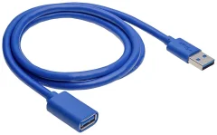 Akyga USB kabel  USB-A vtič\, USB-A vtičnica 1.00 m črna  AK-USB-28
