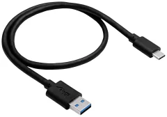 Akyga USB kabel  USB-A vtič\, USB-C® vtič 1.00 m črna  AK-USB-15