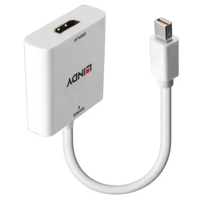LINDY  priključni kabel mini DisplayPort  vtič\, HDMI-A  vtičnica 18 cm  38319  HDMI kabel