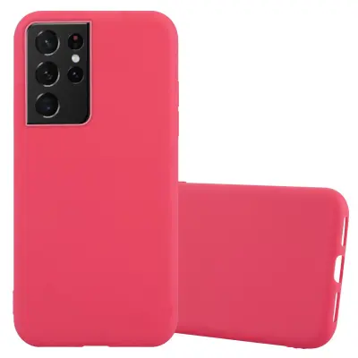 Cadorabo Case, združljiv s Samsungom v Candy Red - Zaščitni pokrov iz fleksibilnega silikona TPU