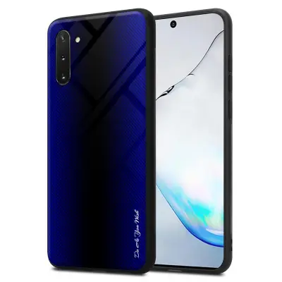 CADORABO Ohišje, združljiv s Samsung - Stripe Optics v kobaltu vijolični - zaščitni pokrov iz silikona TPU in hrbta iz kaljenega stekla