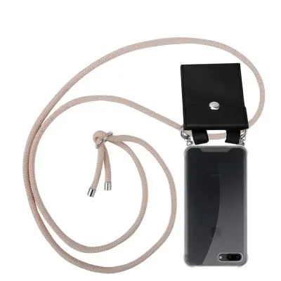 CADORABO CADORABO BEACIJA Združljiva z Apple v Pearly Rosegold - Silikonski zaščitni pokrov s srebrnimi obroči, kabelskim pasom in snemljivim primerom