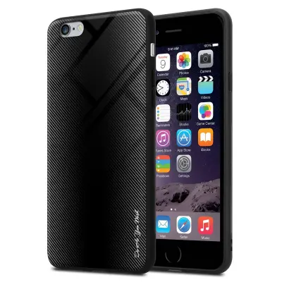 CADORABO Ohišje, združljiv z Apple - Stripe Optics v Opal Black - Zaščitni pokrov iz silikona TPU in hrbta iz kaljenega stekla