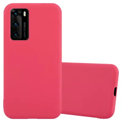 Cadorabo Case, združljiv s Huawei v Candy Red - Zaščitni pokrov, narejen iz fleksibilnega silikona TPU