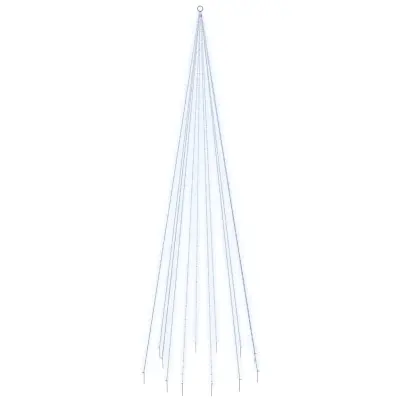 vidaXL Novoletna jelka iz 732 hladno belih LED lučk 500 cm
