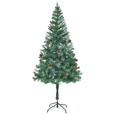 vidaXL Novoletna jelka s storži 180 cm