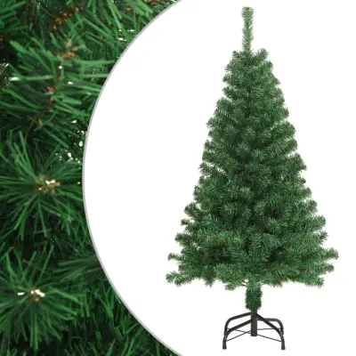 vidaXL Umetna novoletna jelka z debelimi vejami zelena 120 cm PVC