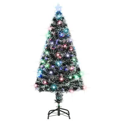 Umetna novoletna jelka s stojalom / LED 120 cm optična vlakna