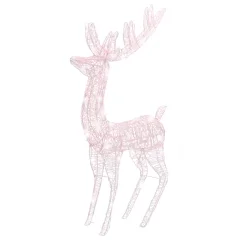 vidaXL XXL božični jelen iz akrila 250 LED lučk 180 cm toplo bel