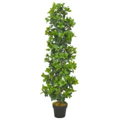 vidaXL Umetna rastlina lovorovo drevo z loncem zelena 150 cm