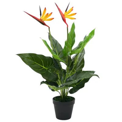 vidaXL Umetna rastlina strelicija / rajska ptica 66 cm
