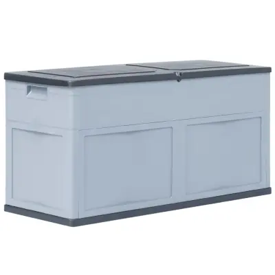 vidaXL Vrtna škatla za shranjevanje 320 L sivo črna