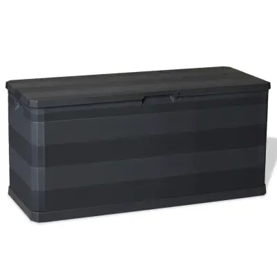 vidaXL Vrtna skrinja za shranjevanje 117x45x56 cm črna