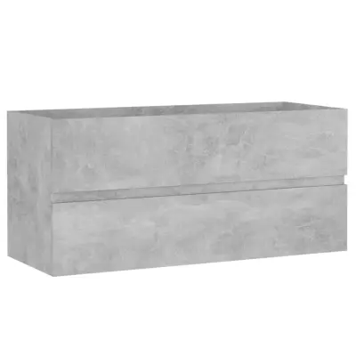 vidaXL Omarica za umivalnik betonsko siva 100x38,5x45cm inženirski les