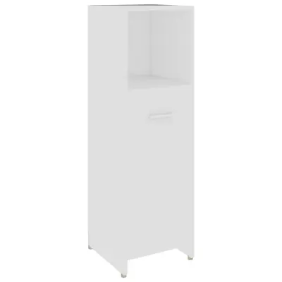 vidaXL Kopalniška omarica bela 30x30x95 cm iverna plošča