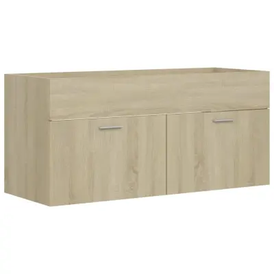 vidaXL Omarica za umivalnik sonoma hrast 100x38,5x46 cm inženirski les