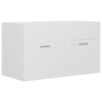 vidaXL Omarica za umivalnik bela 80x38,5x46 cm inženirski les