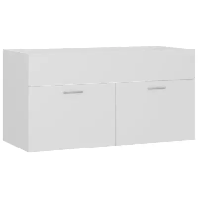 vidaXL Omarica za umivalnik bela 90x38,5x46 cm inženirski les