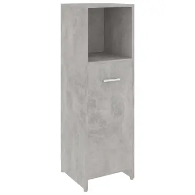 vidaXL Kopalniška omarica betonsko siva 30x30x95 cm iverna plošča