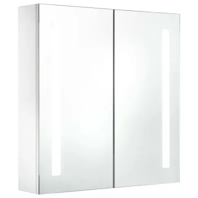 vidaXL LED kopalniška omarica z ogledalom 60x14x62 cm