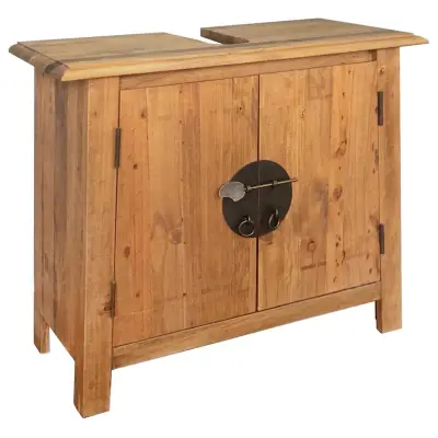 vidaXL Omarica za umivalnik iz trdne borovine 70x32x63 cm