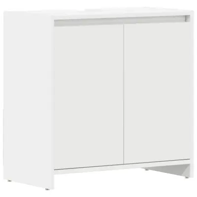vidaXL Kopalniška omarica bela 60x33x61 cm iverna plošča