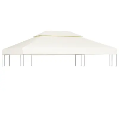vidaXL Nadomestna streha za paviljon 310 g/m² kremno bela 3x4 m