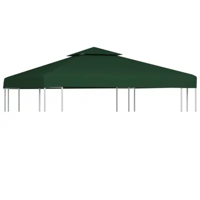 vidaXL Nadomestna streha za paviljon 310 g/m² zelena 3x3 m