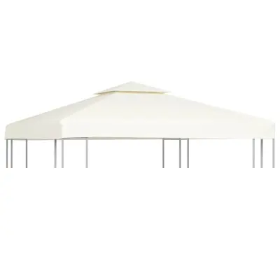 vidaXL Nadomestna streha za paviljon 310 g/m² kremno bela 3x3 m