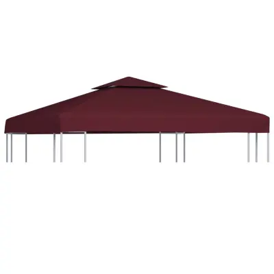 vidaXL Streha za paviljon 2-delna 310 g/m² 3x3 m bordo