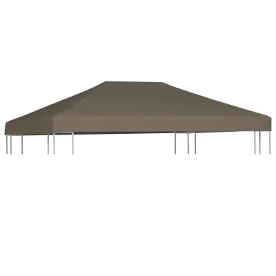 vidaXL Streha za paviljon 310 g/m² 3x3 m taupe