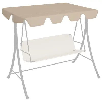 vidaXL Streha za vrtno gugalnico bež 150/130x105/70 cm